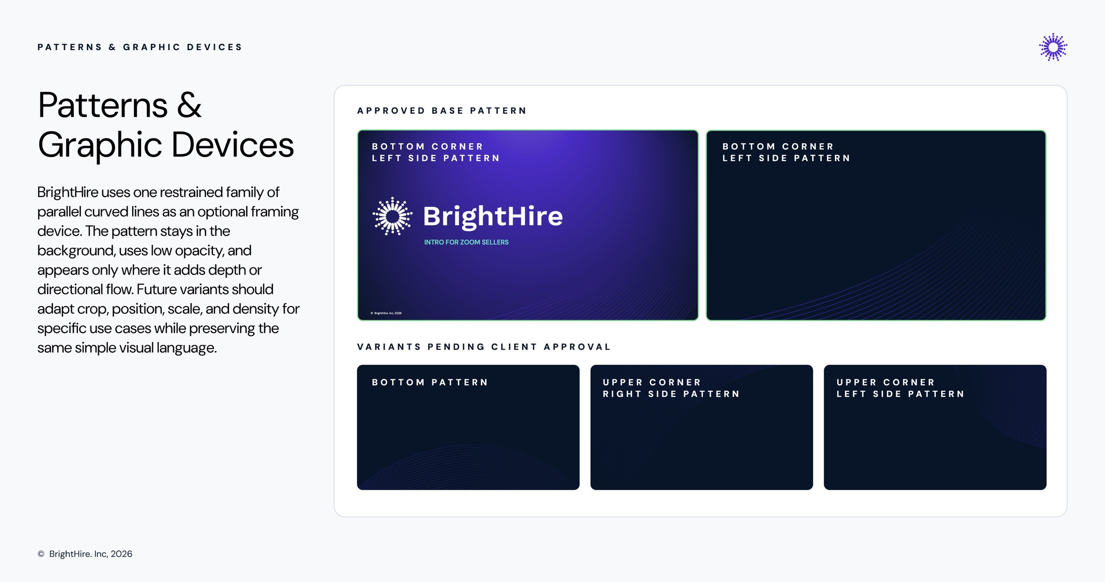 BrightHire patterns and graphic devices