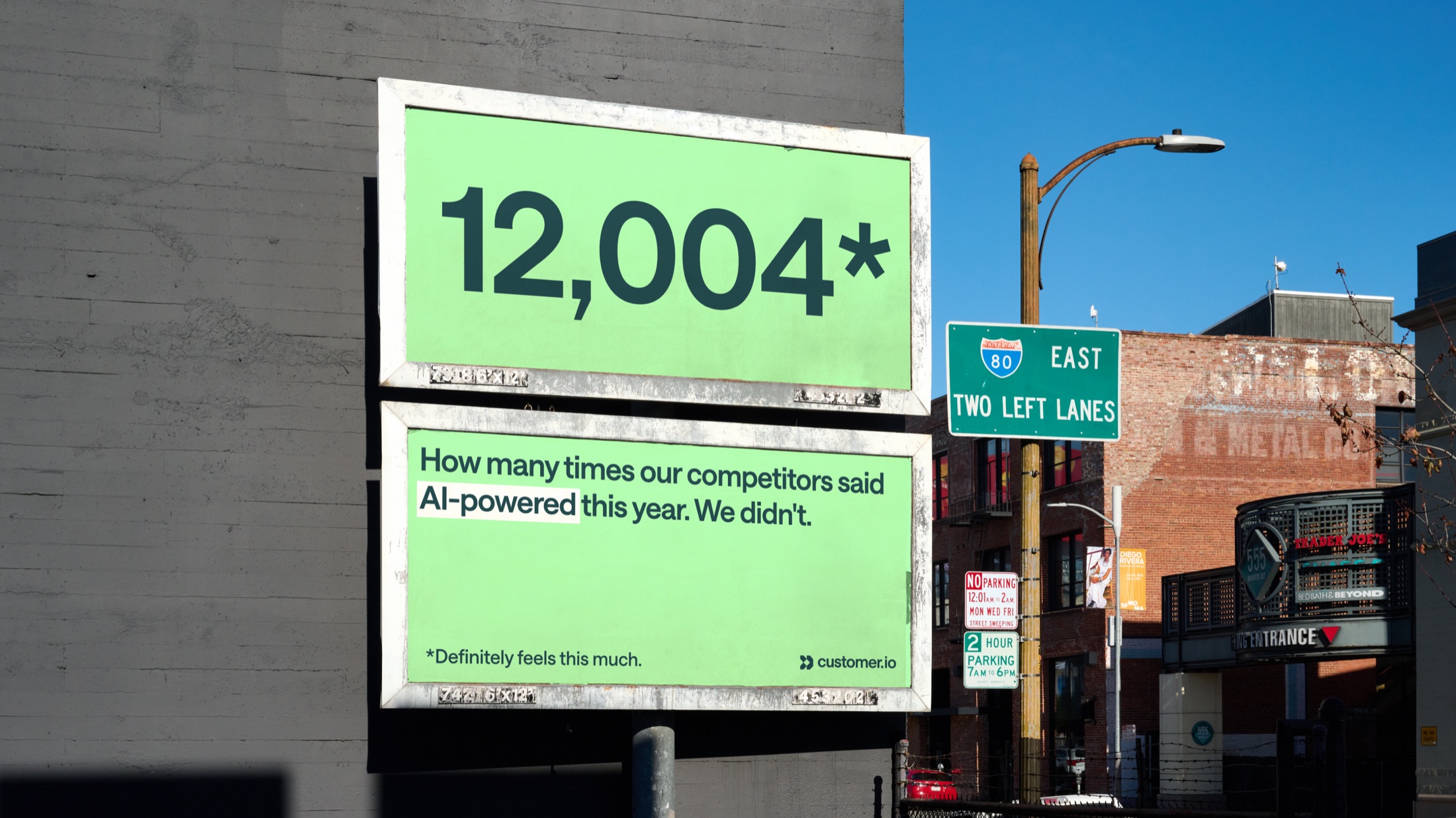 Billboard: 12,004*, how many times our competitors said AI-powered this year