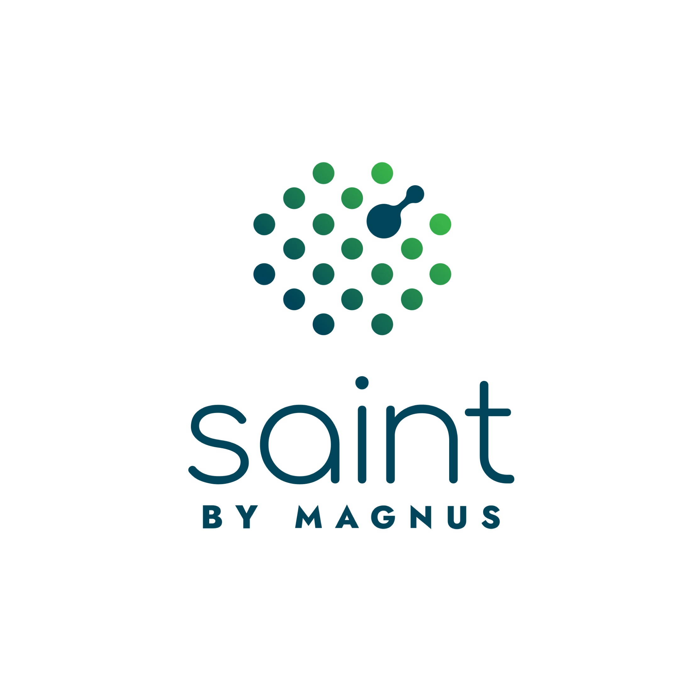 SAINT by Magnus lockup, vertical