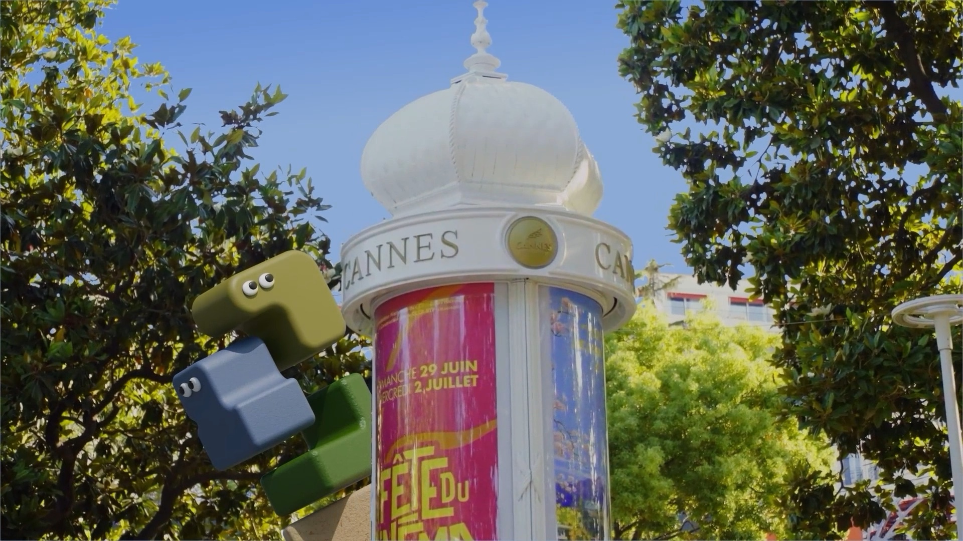 A Creative Demon on a Cannes advertising column
