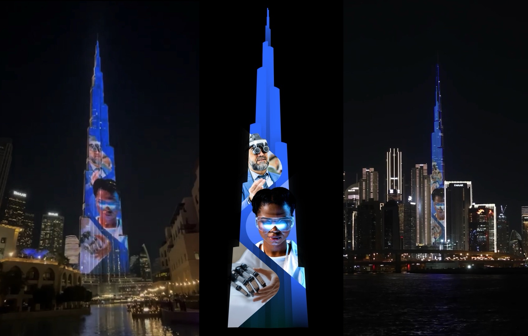 The WHX launch film: previs alongside the live projection on the Burj Khalifa