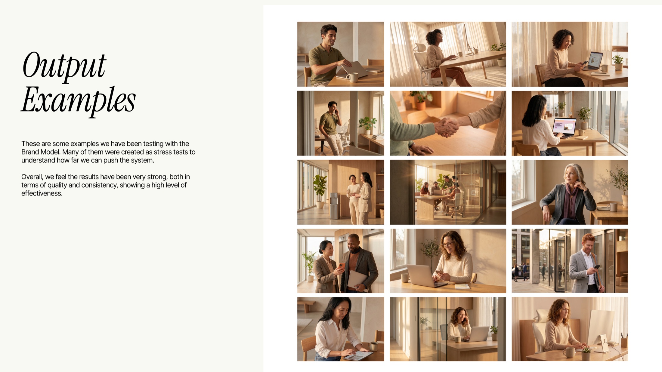 Brand Model output examples